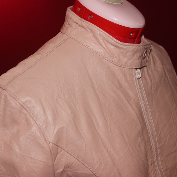 Vintage Danier Leather Jacket 💖BABYPINK💖 - Picture 4 of 9